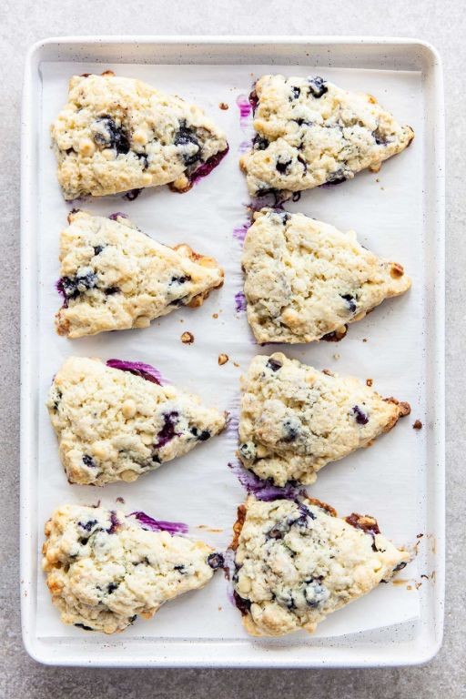Blueberry and White Chocolate Chip Scones