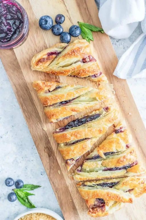 Blueberry and White Chocolate Pastry Braid