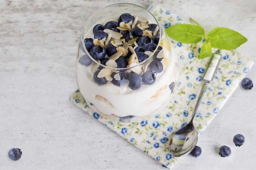 Blueberry stevia yogurt parfait