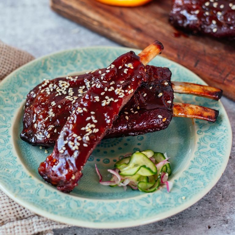 Boar Ribs with Mead Glaze
