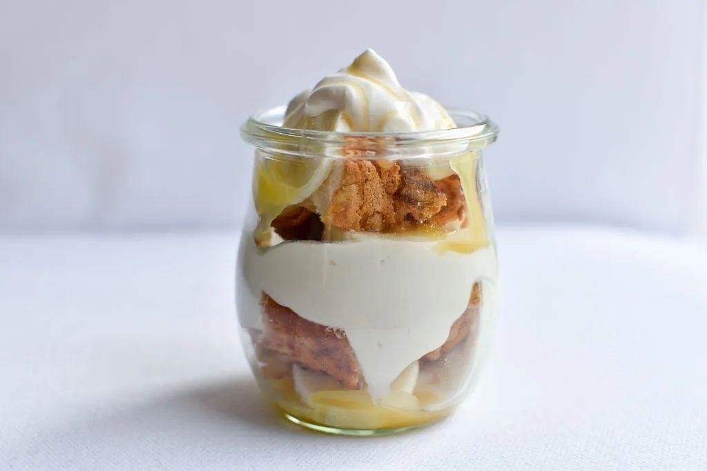 Bourbon Vanilla Pudding with Whipped Cream