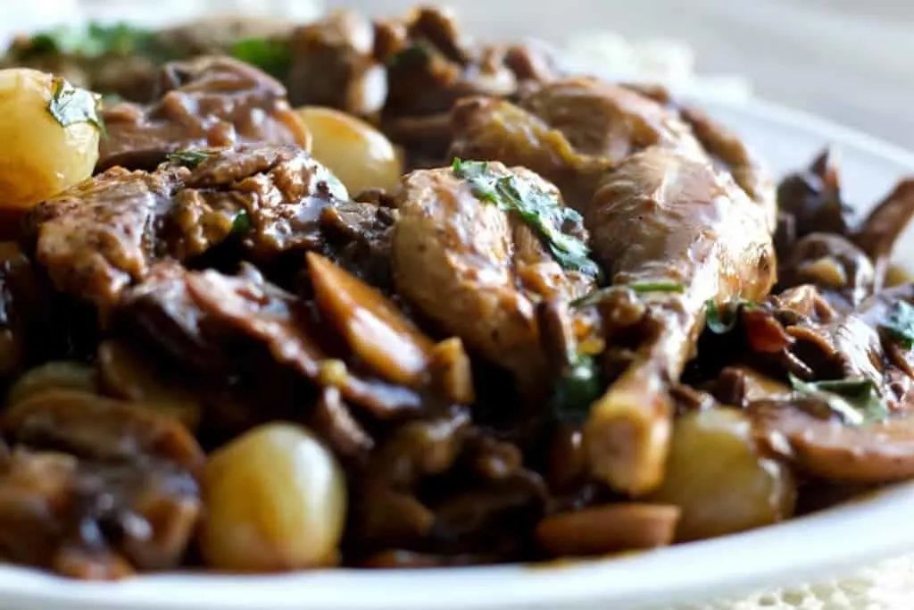 Braised Pheasant in Red Wine Sauce