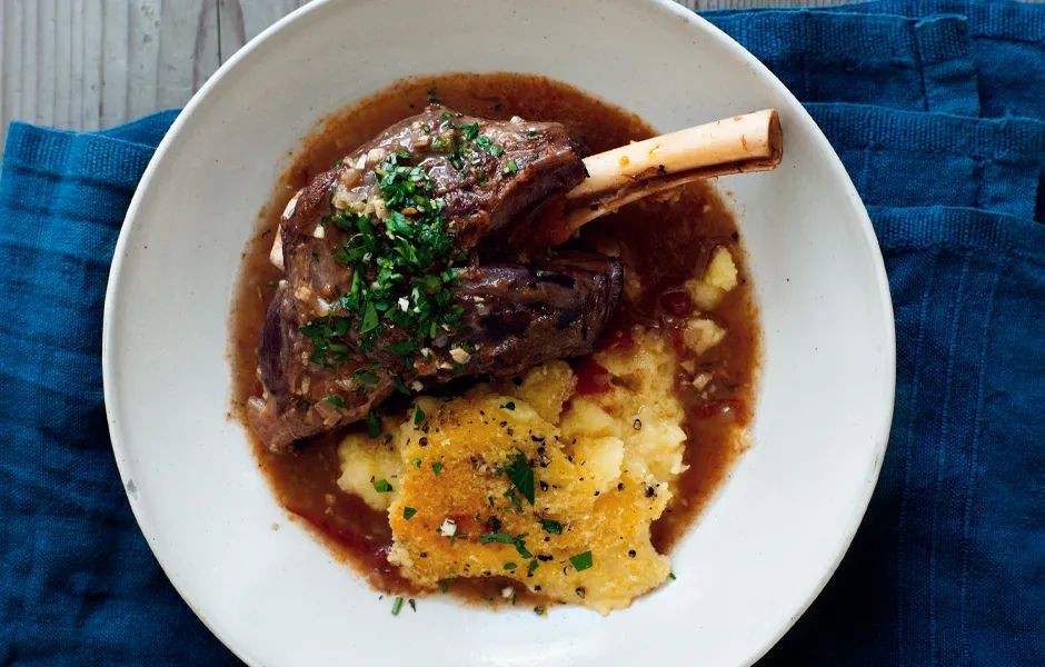 Braised Venison Shanks with Gremolata