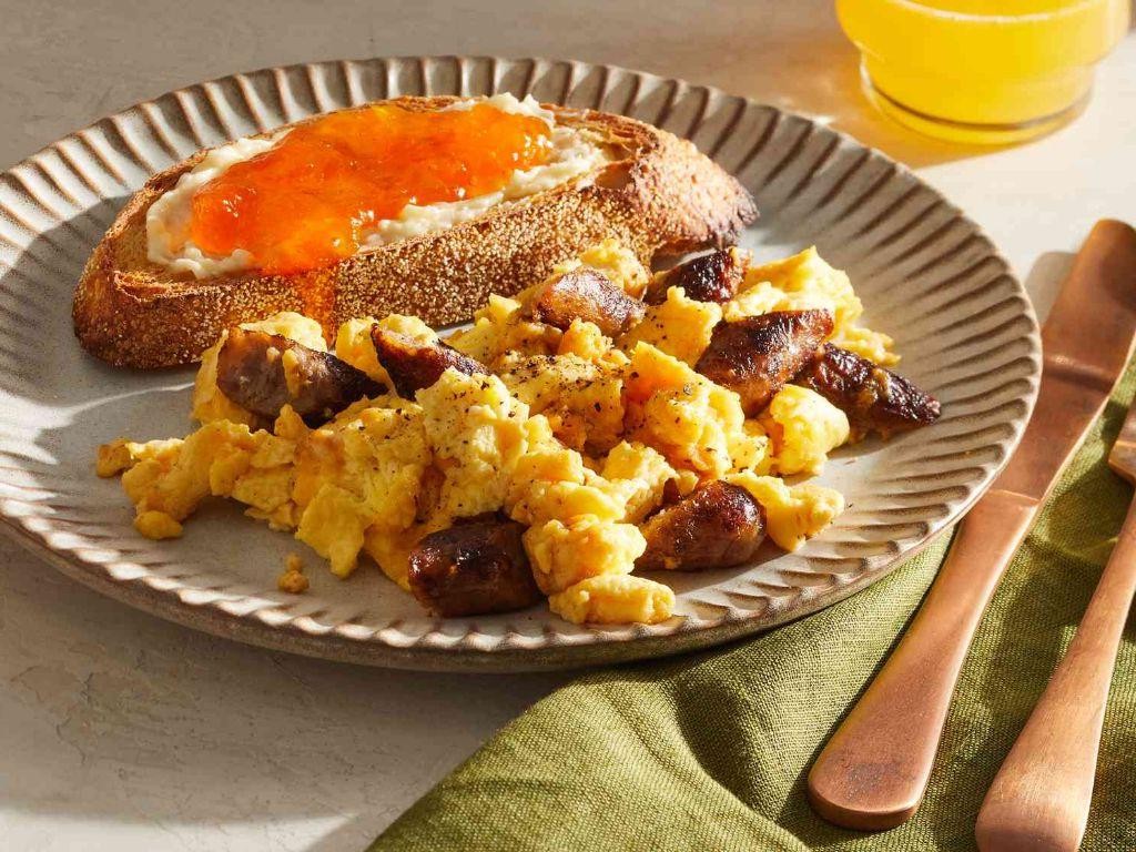 Breakfast Chopped Cheese Scramble