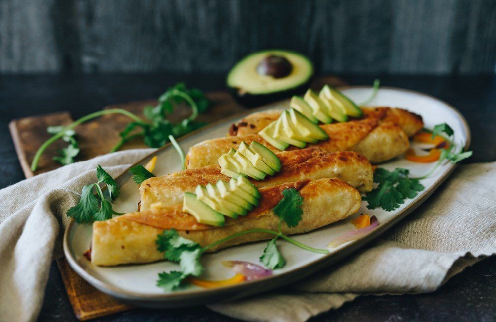 Breakfast Flautas with Scrambled Eggs and Chorizo