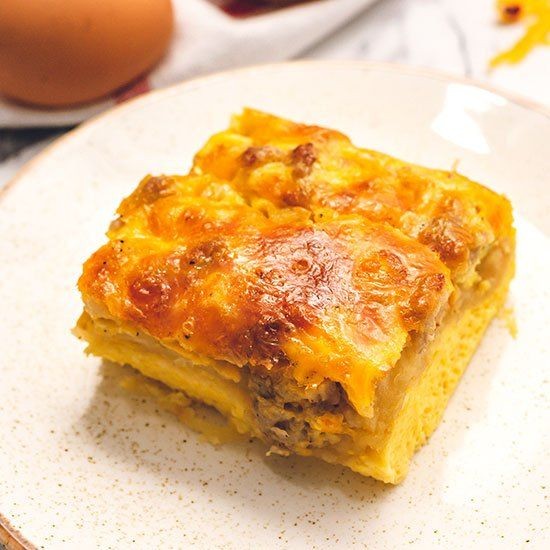 Breakfast Sausage Crescent Roll Casserole