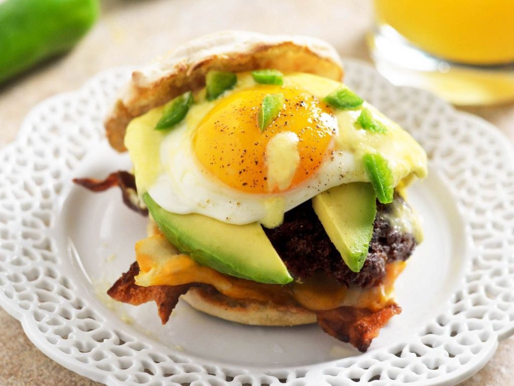 Breakfast Smash Burger with Fried Egg