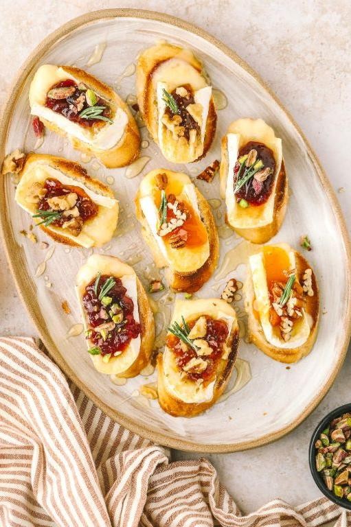 Brie and Apricot Jam Crostini