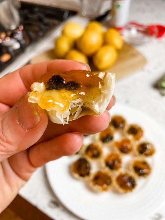 Brie and Cherry Jam Tartlets