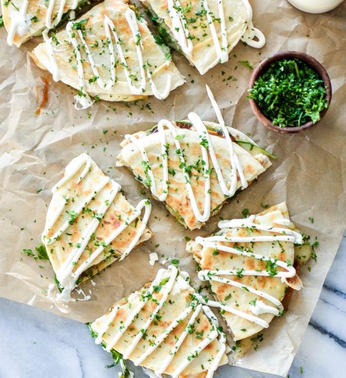 Brie and Mango Jam Quesadillas