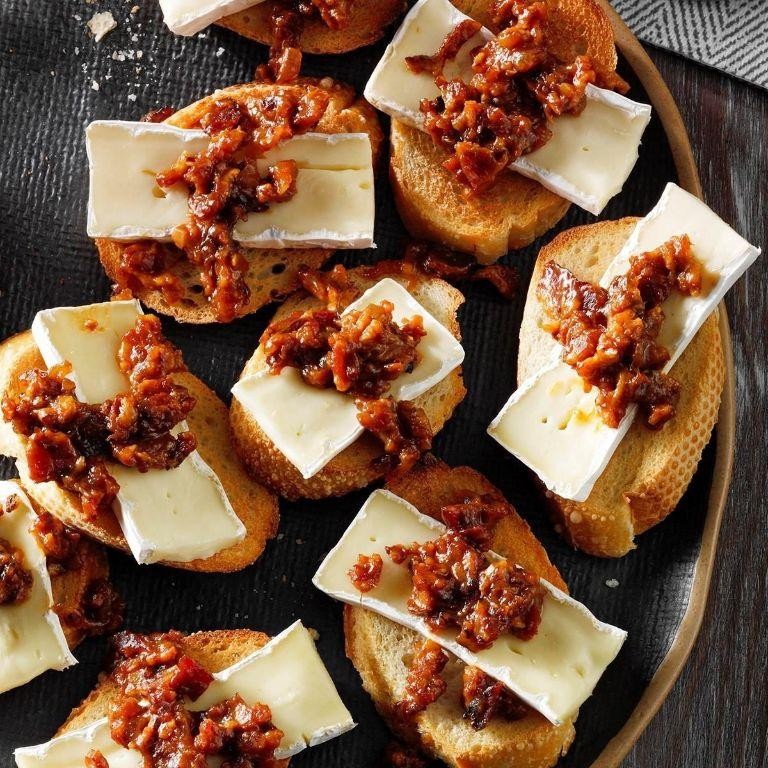 Brie and Plum Jam Bruschetta