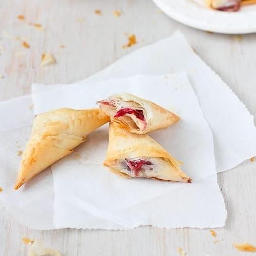 Brie and Strawberry Jam Turnovers