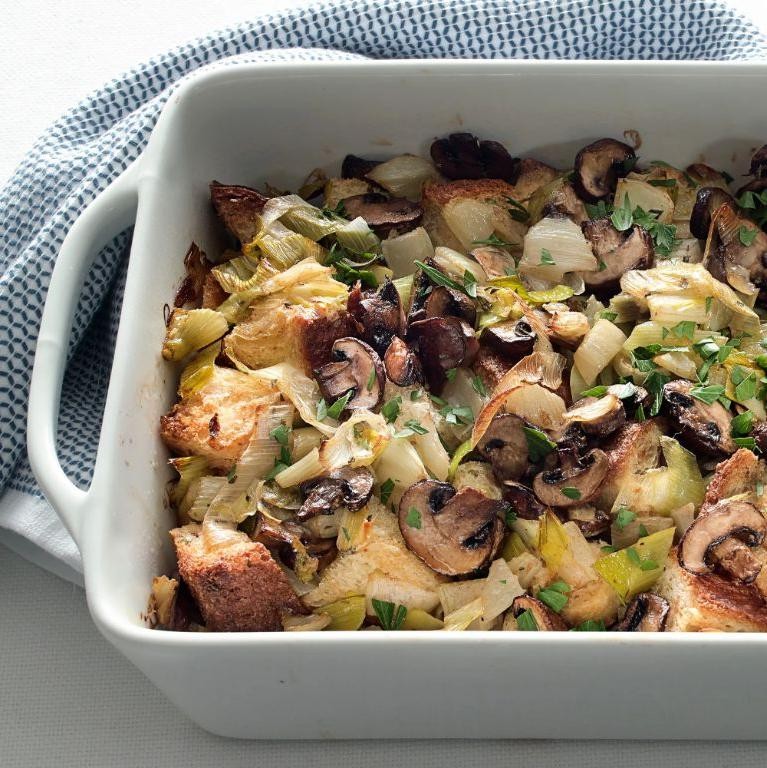 Brioche and Leek Stuffing
