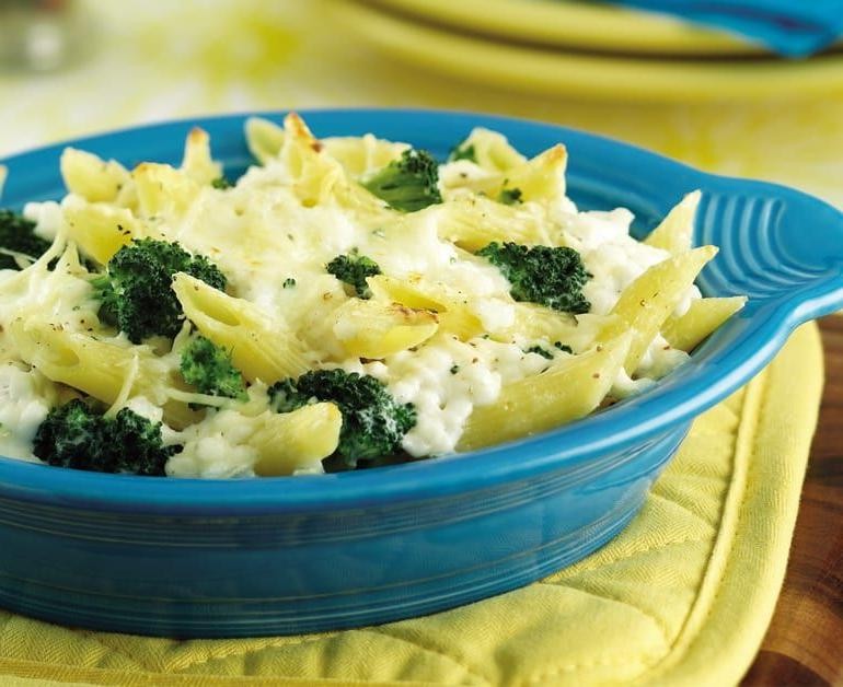 Broccoli Cheddar Cottage Cheese Pasta