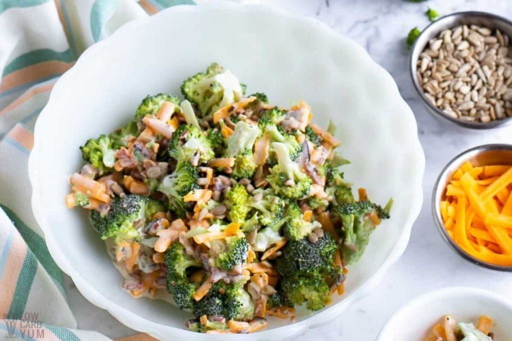 Broccoli and Cheddar Keto Salad