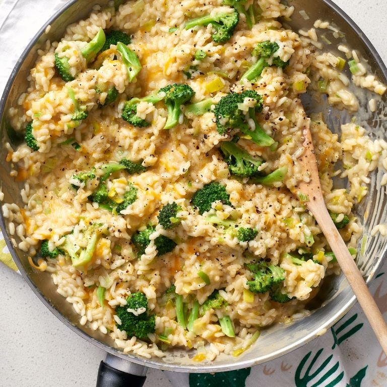 Broccoli and Cheddar Risotto