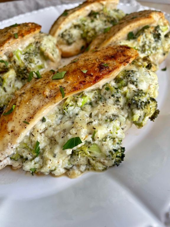 Broccoli and Cheese Stuffed Chicken