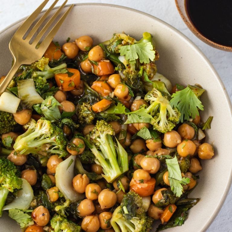 Broccoli and Chickpea Stir Fry