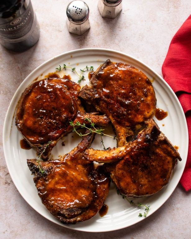 Brown Sugar Glazed Pork Chops