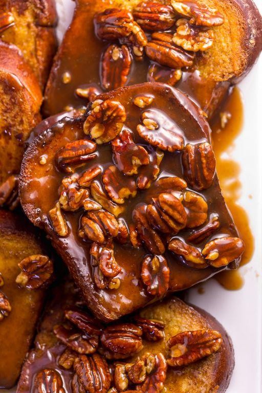 Brown Sugar Glazed Torrejas with Pecans