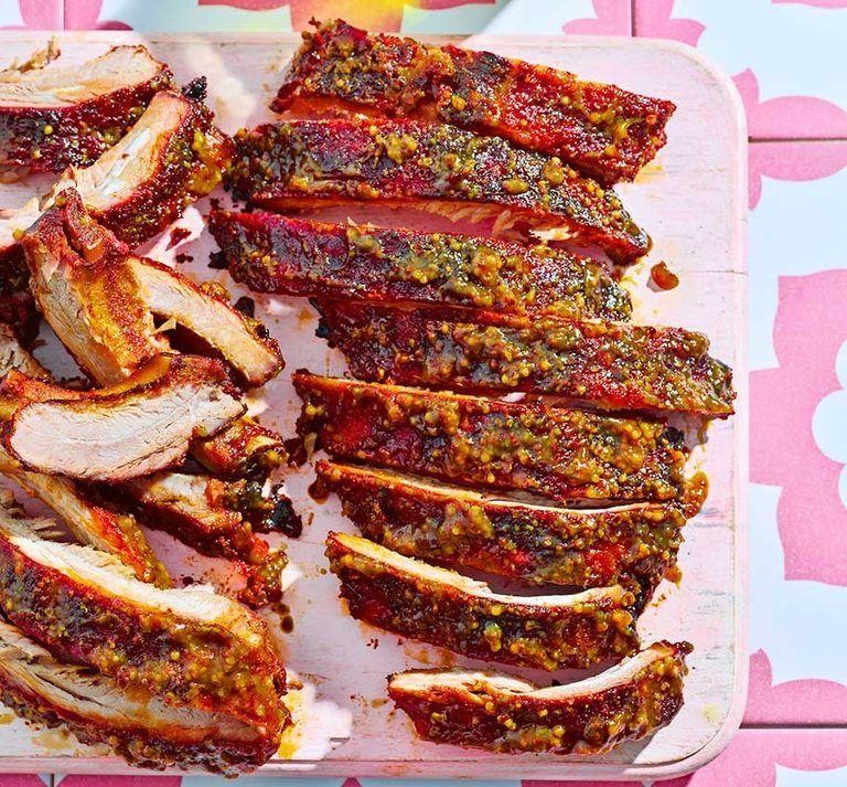 Brown Sugar Mustard Glazed Ribs