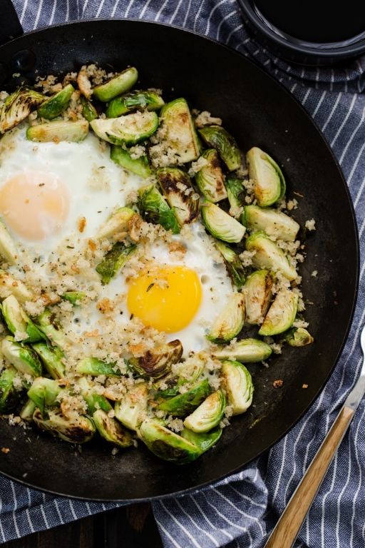 Brussels Sprouts and Egg White Scramble