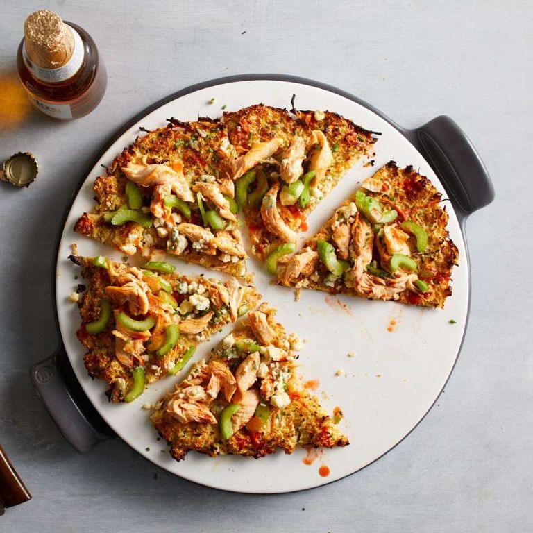 Buffalo Cauliflower Keto Pizza