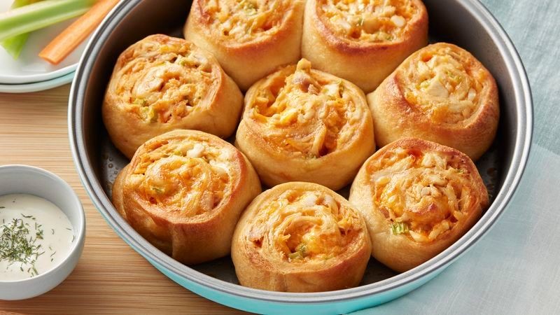 Buffalo Chicken Crescent Roll Casserole