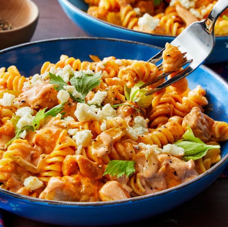 Buffalo Chicken Spiral Pasta