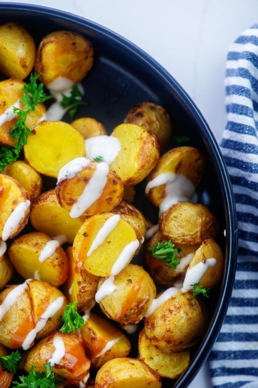 Buffalo Ranch Air Fryer Baby Potatoes