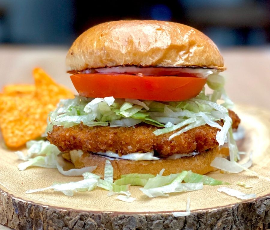 Buffalo Style Pork Tenderloin Sandwich