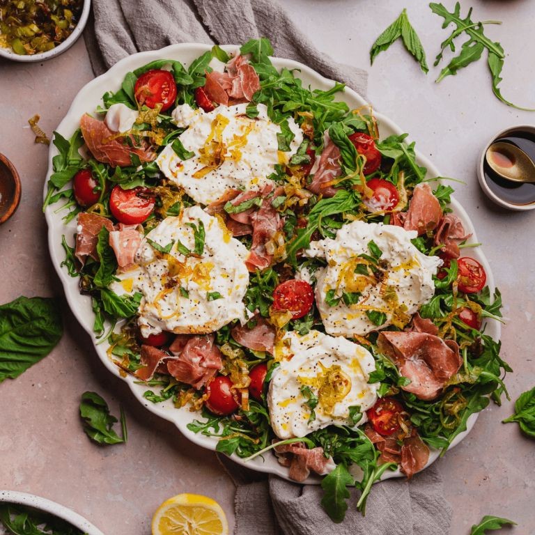 Burrata and Prosciutto Keto Salad