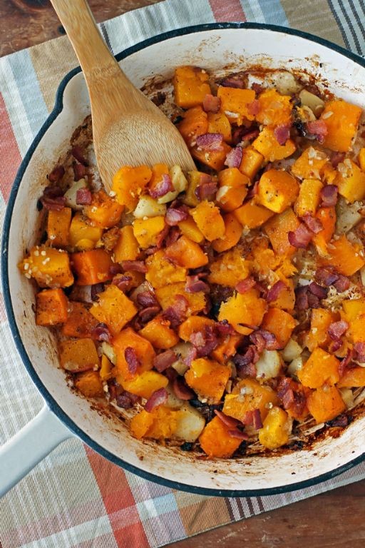 Butternut Squash and Bacon Hash