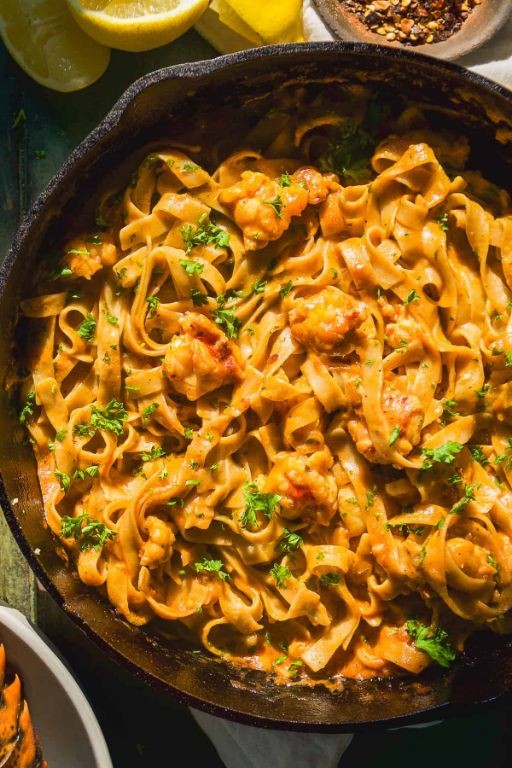 Cajun Lobster Pasta in Cream Sauce
