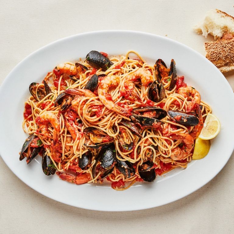 Cajun Pasta with Mussels and Clams