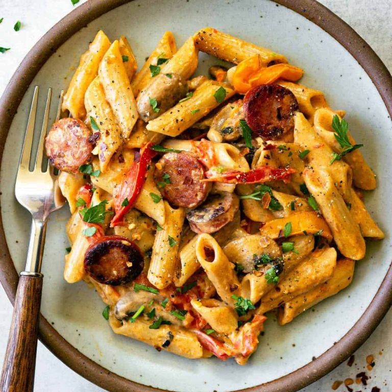 Cajun Sausage Spiral Pasta