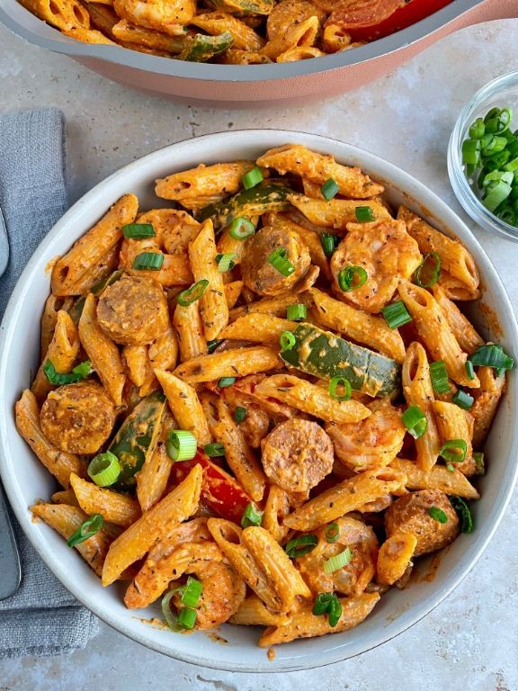 Cajun Shrimp and Sausage Pasta