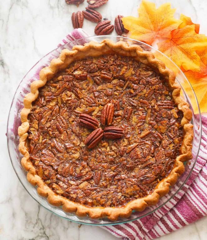 Cajun-Spiced Pecan Pie with Bourbon Glaze