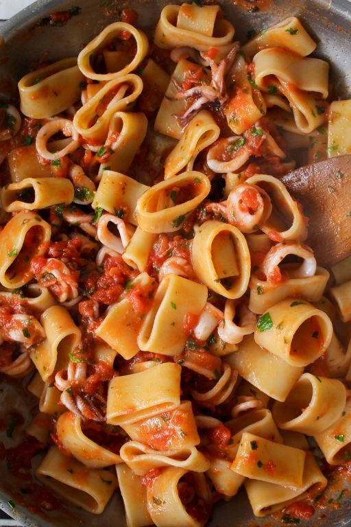 Calamarata Pasta with Spicy Calabrian Chili and Anchovies