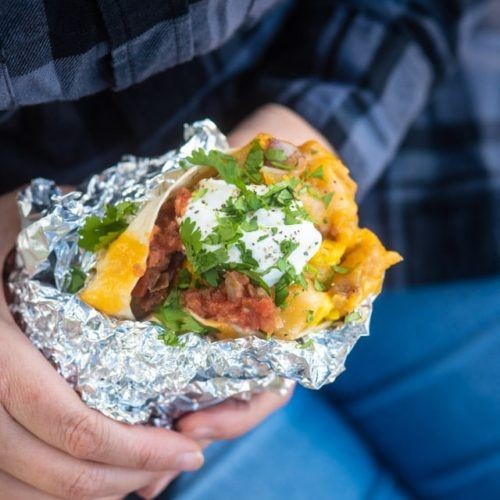 Campfire Breakfast Burritos