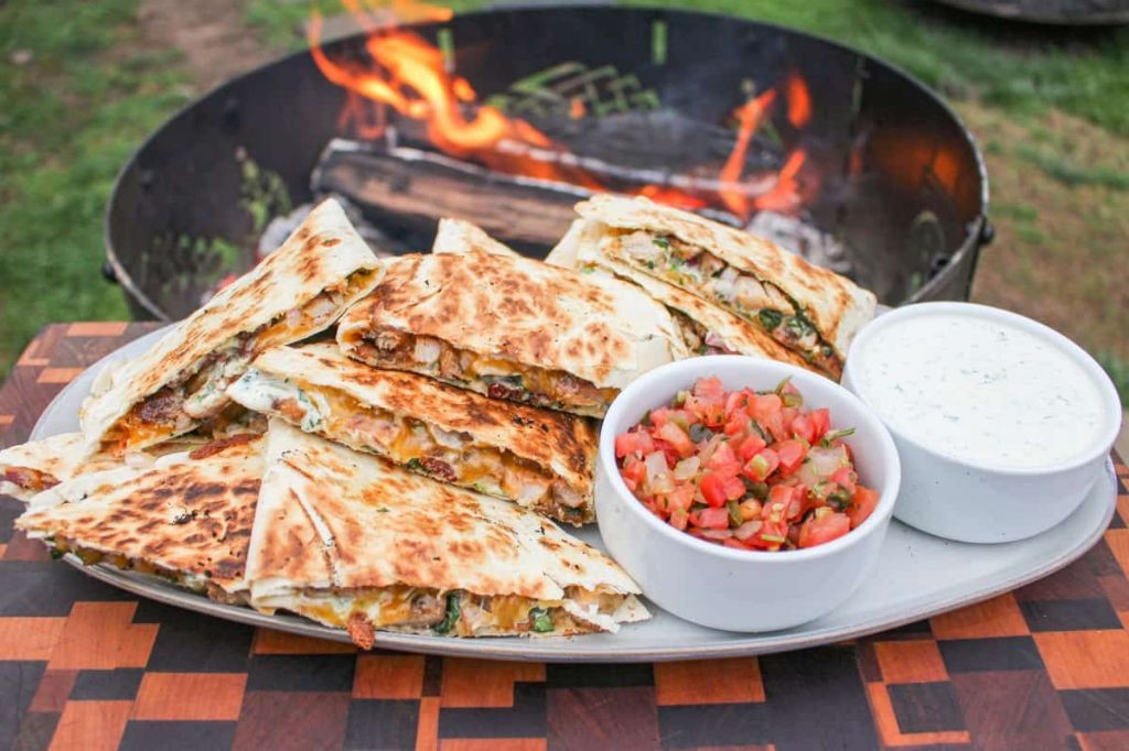 Campfire Quesadillas with Salsa