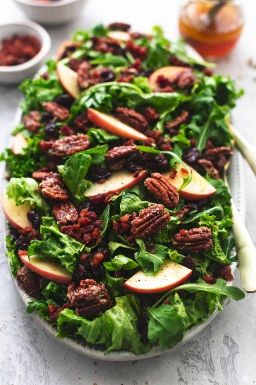 Candied Pecan and Lettuce Salad with Maple Dressing