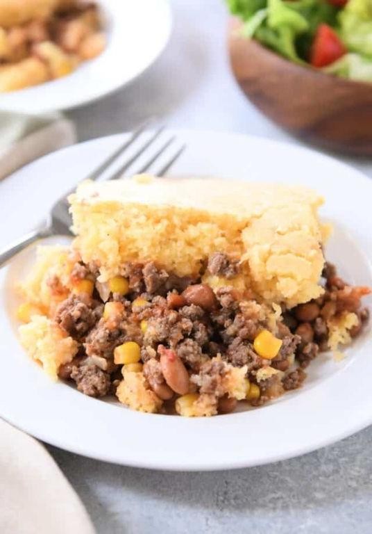 Canned Beef and Cornbread Bake