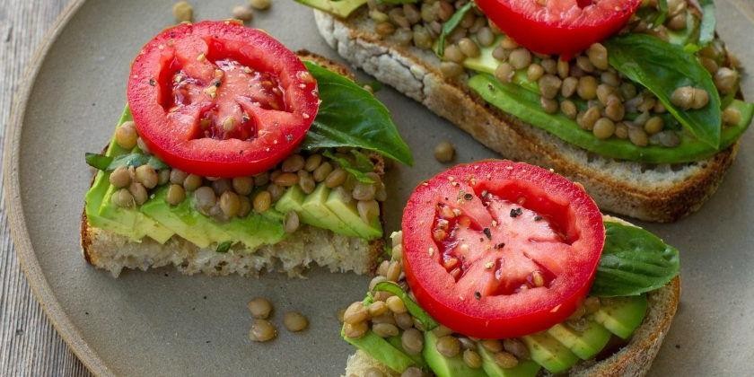 Canned Lentil and Avocado Toast