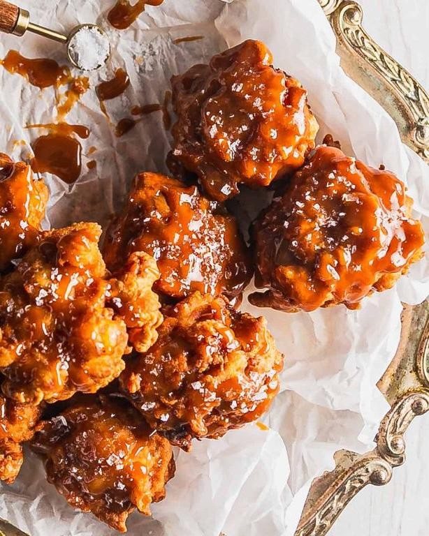 Caramel Drizzled Apple Fritters