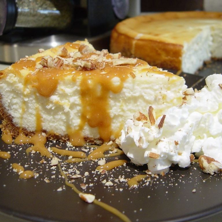 Caramel Pecan Ricotta Cheesecake