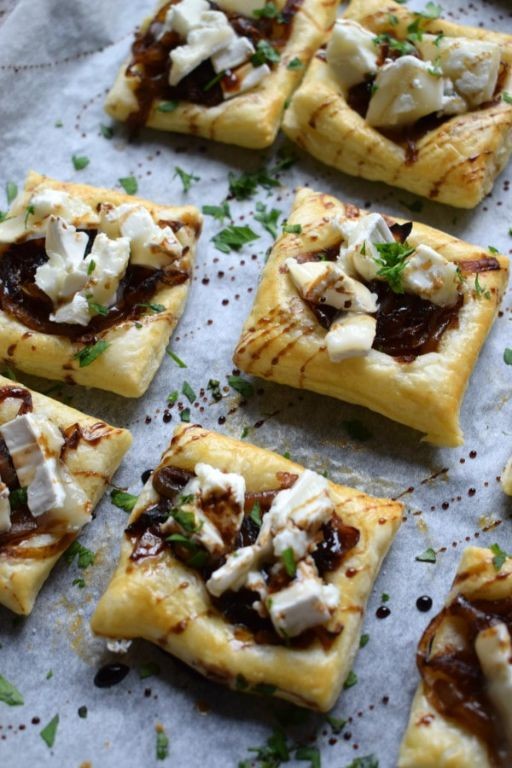Caramelized Onion and Goat Cheese Puff Pastry Tart