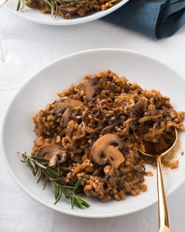 Caramelized Onion and Mushroom Risotto
