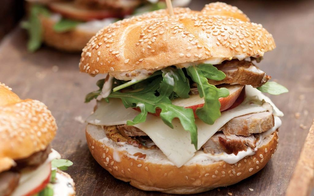 Caramelized Onion and Pork Tenderloin Sandwich