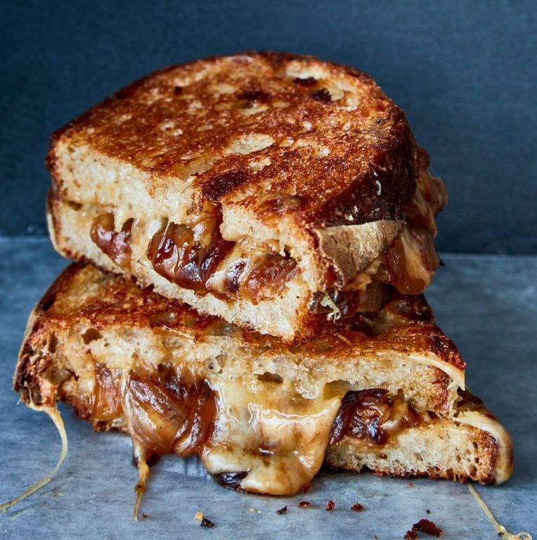 Caramelized Onion and Swiss Grilled Cheese